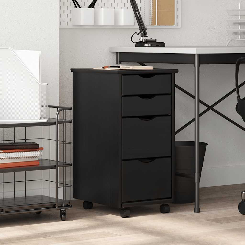 Skuffeskab moss massivt fyrretræ - sort, ooo 1, 1, x - number 2.