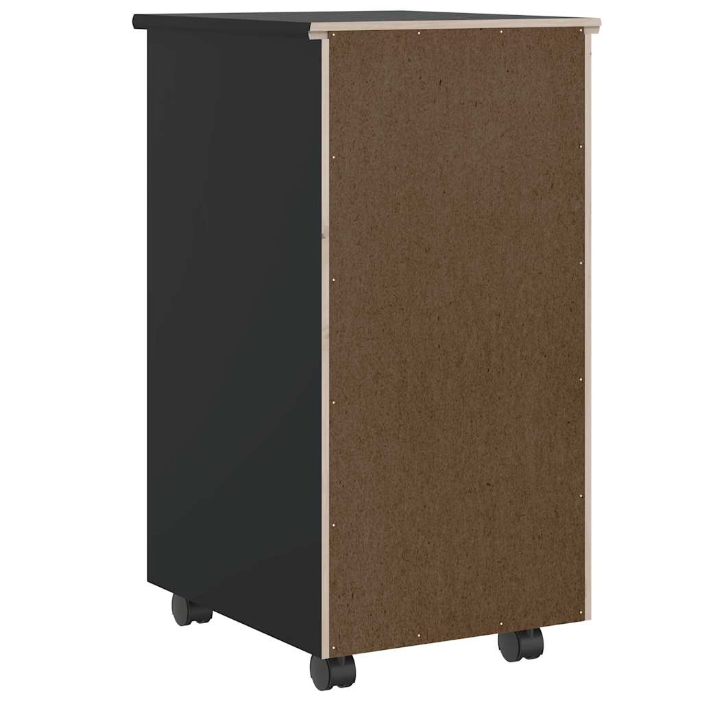 Skuffeskab moss massivt fyrretræ - sort, ooo 1, 1, x - number 5.