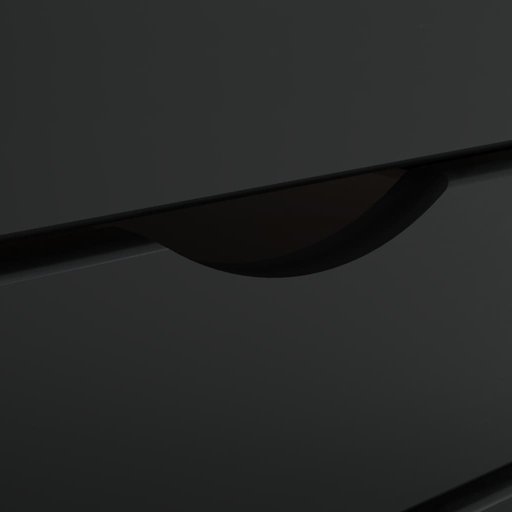 Skuffeskab med skrivebordsplade moss massivt fyrretræ - sort, 1, x - number 8.