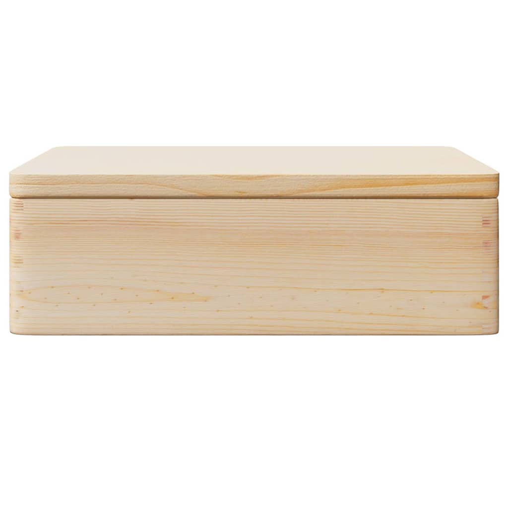 Wooden box with lid 40x30x13 cm solid pine wood - number 4.