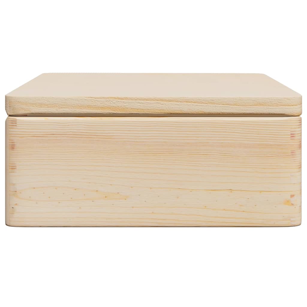 Wooden box with lid 40x30x13 cm solid pine wood - number 6.