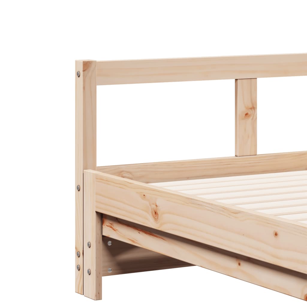 Daybed uden madras massivt fyrretræ - naturfarvet, 90 x 200 cm, nej - number 9.