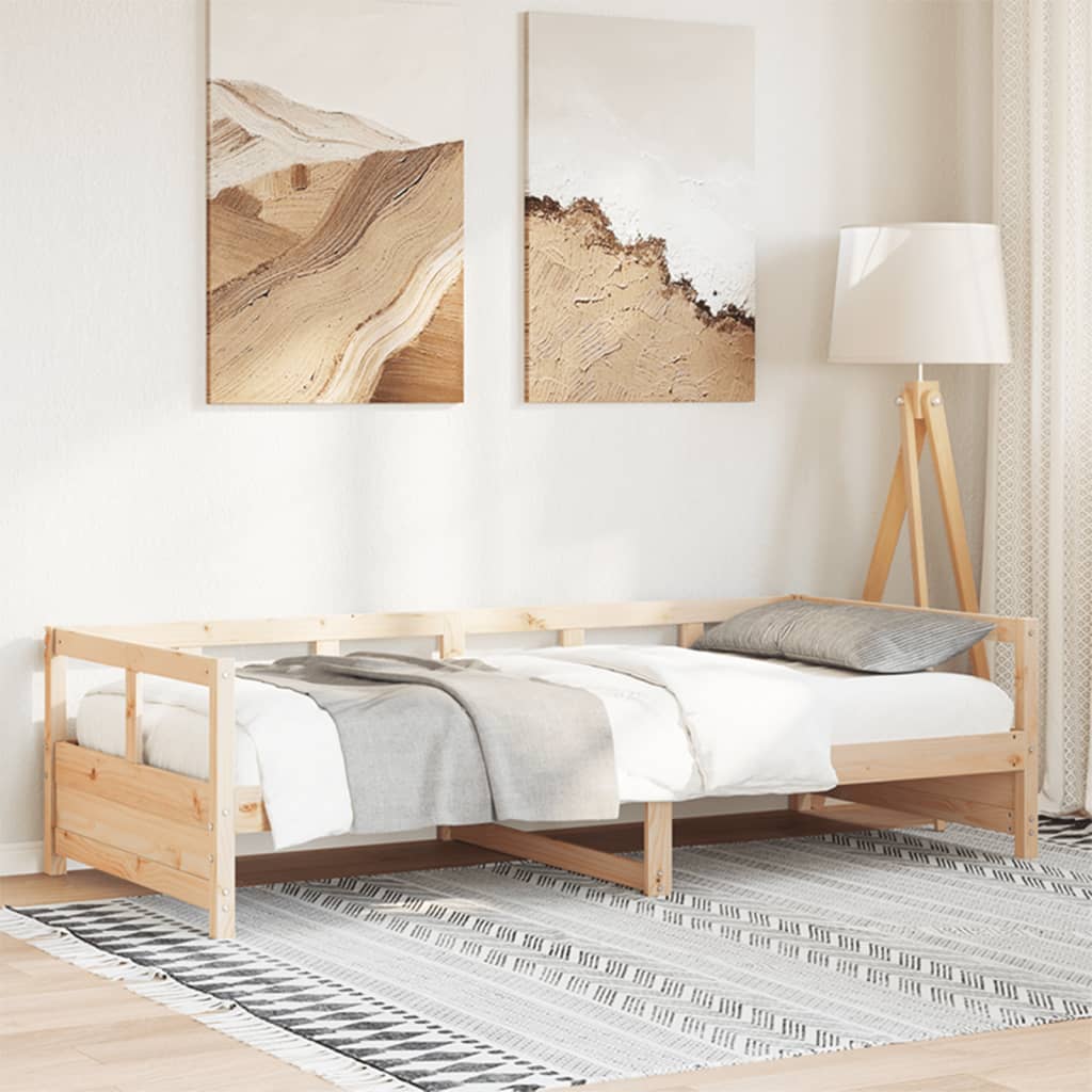 Daybed massivt fyrretræ - naturfarvet, 80 x 200 cm, nej - number 1.