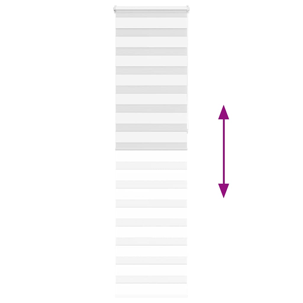 Zebragardin stofbredde 60,9 cm polyester - hvid, 65 x 230 cm - number 5.