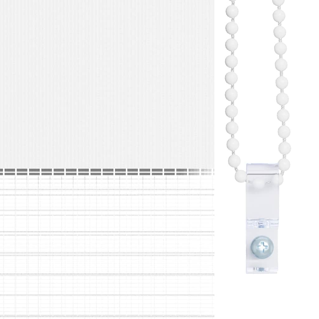 Zebragardin stofbredde 60,9 cm polyester - hvid, 65 x 230 cm - number 9.