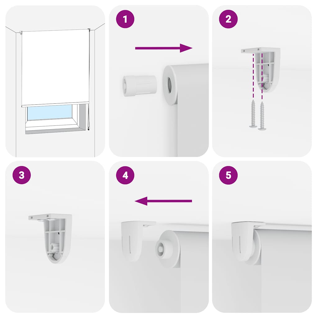 Rouleau de douche blindswidsh 66 cm - gris clair, 70 x 240 cm, sans cassette - number 7.