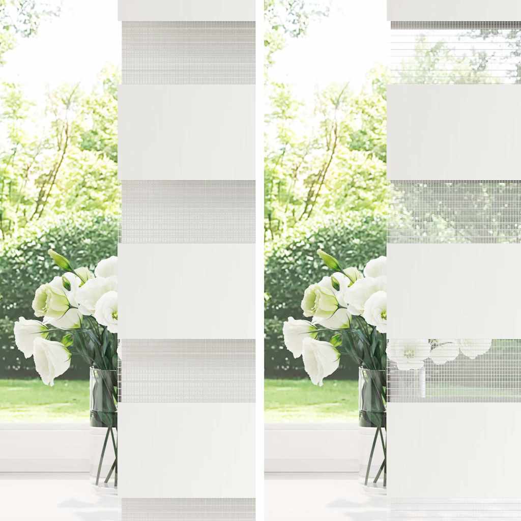 Largeur de tissu zébrardine 50,9 cm polyester - blanc, 55 x 230 cm - number 8.