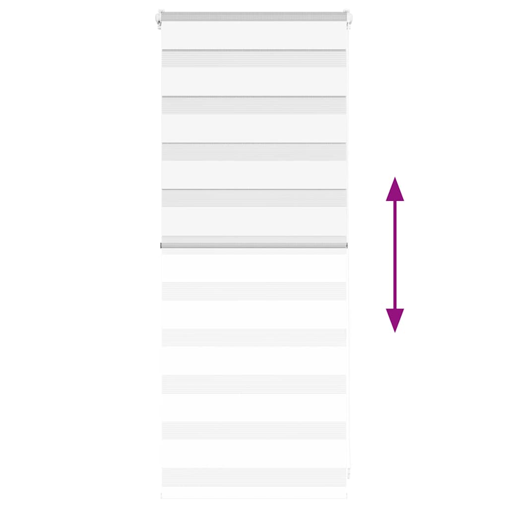 Zebragardin stofbredde 55,9 cm polyester - hvid, 60 x 100 cm - number 5.