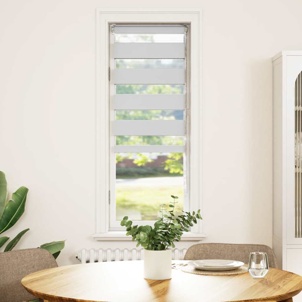 Largeur de tissu zébrardine 35,9 cm polyester - blanc, 40 x 150 cm - number 2.