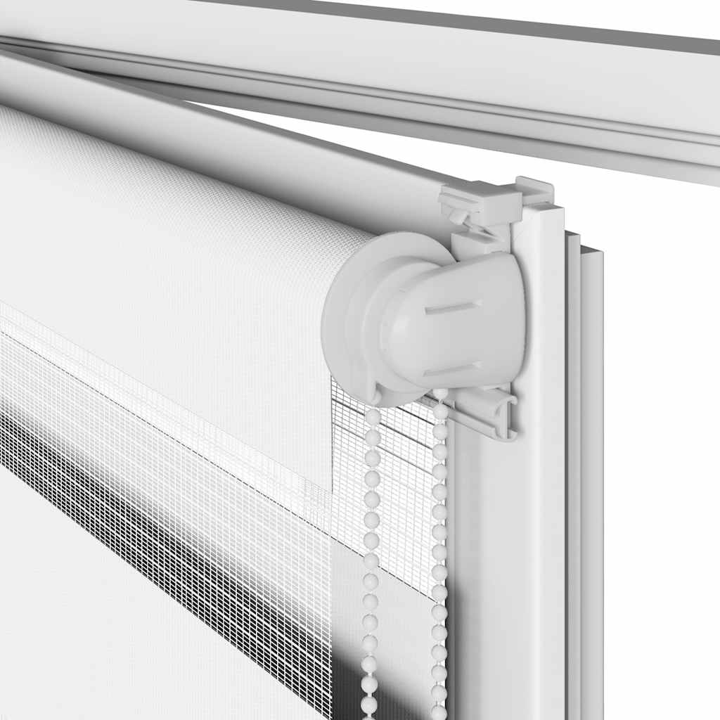 Largeur de tissu zébrardine 35,9 cm polyester - blanc, 40 x 150 cm - number 11.