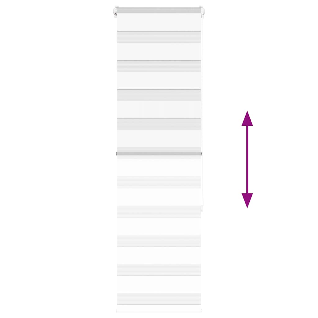 Largeur de tissu zébrardine 35,9 cm polyester - blanc, 40 x 150 cm - number 5.