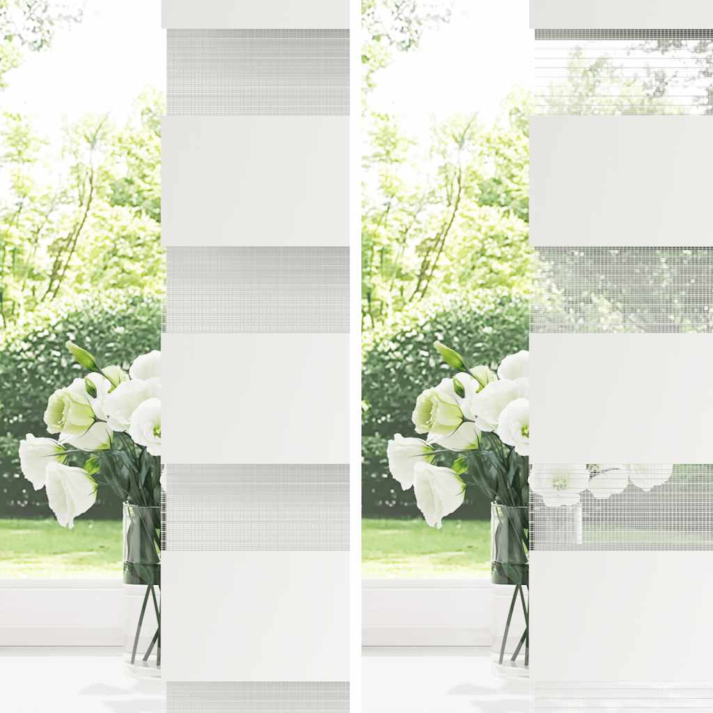 Largeur de tissu zébrardine 35,9 cm polyester - blanc, 40 x 150 cm - number 8.