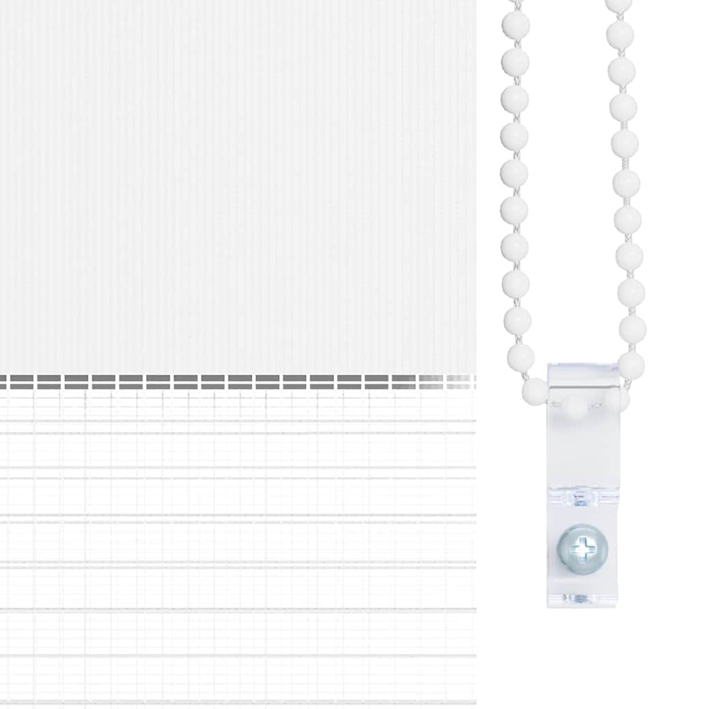 Largeur de tissu zébrardine 35,9 cm polyester - blanc, 40 x 150 cm - number 9.