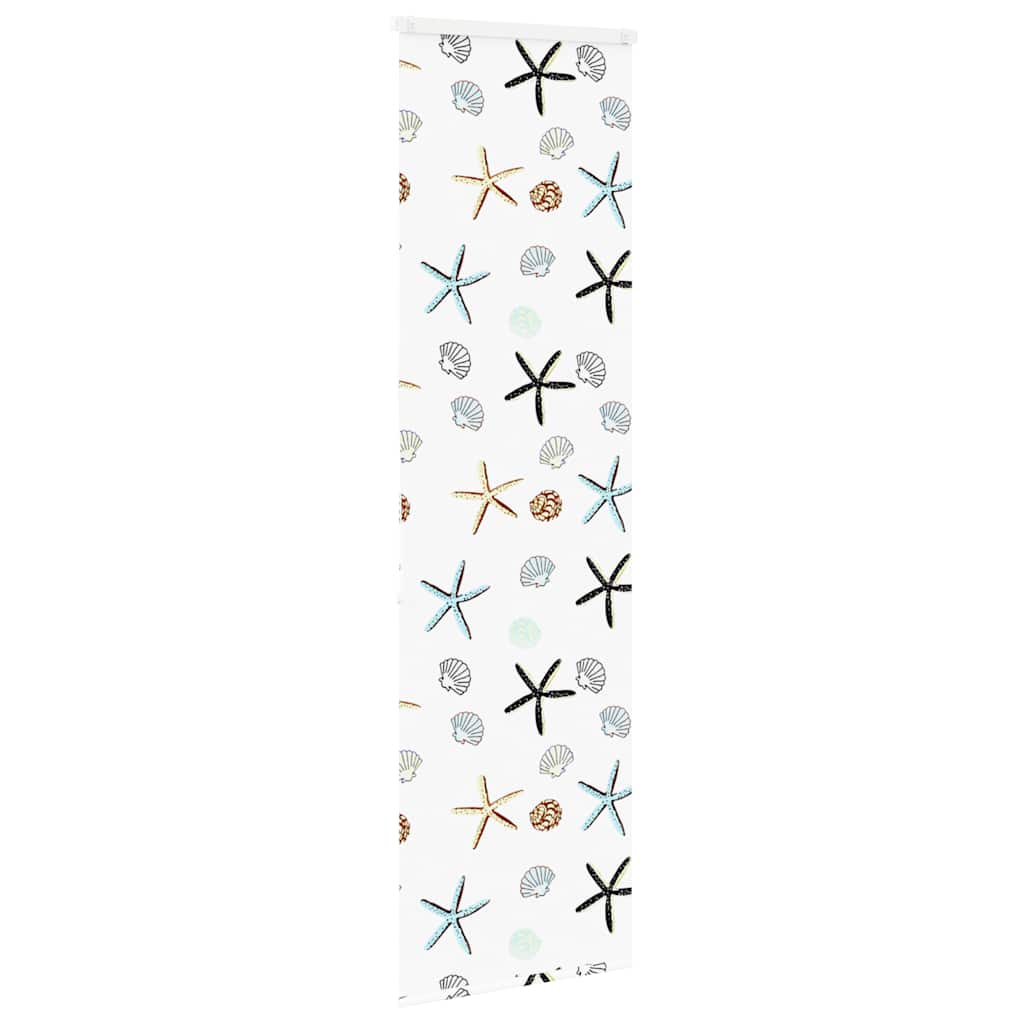 Bruserullegardin stofbredde 56 cm - skaldyr, 60 x 240 cm, med kassette - number 4.