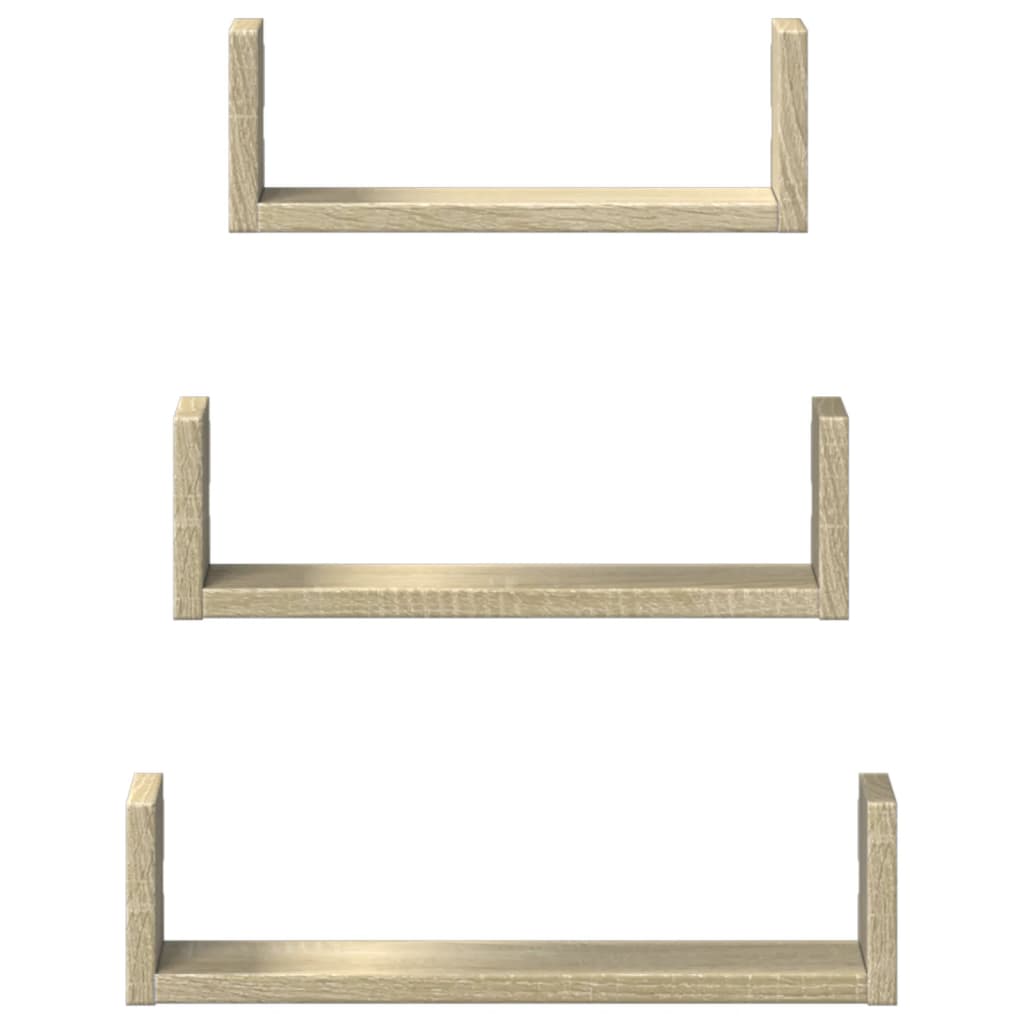 Półki ścienne szt. drewno klejone - betonowo-szary, 58 x 18 x 18 cm, 1 - number 4.