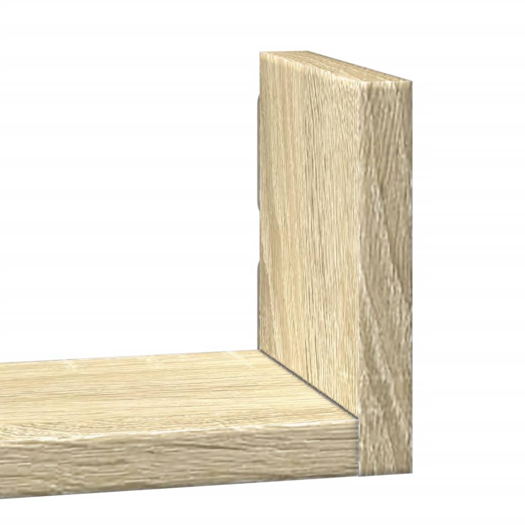 Półki ścienne szt. drewno klejone - betonowo-szary, 58 x 18 x 18 cm, 1 - number 7.