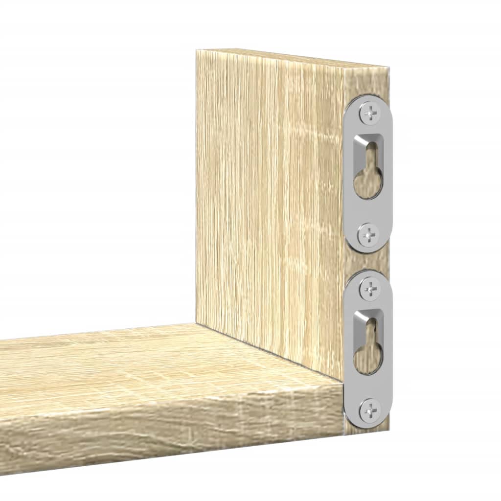 Półki ścienne szt. drewno klejone - betonowo-szary, 58 x 18 x 18 cm, 1 - number 8.