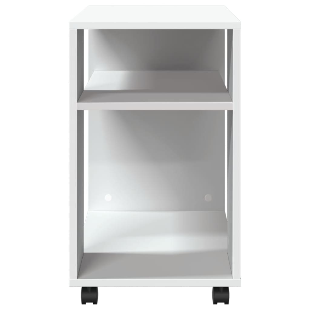 Stół boczny z kołami 70x35x60 cm zbudowane drewno - białe, 1 - number 6.