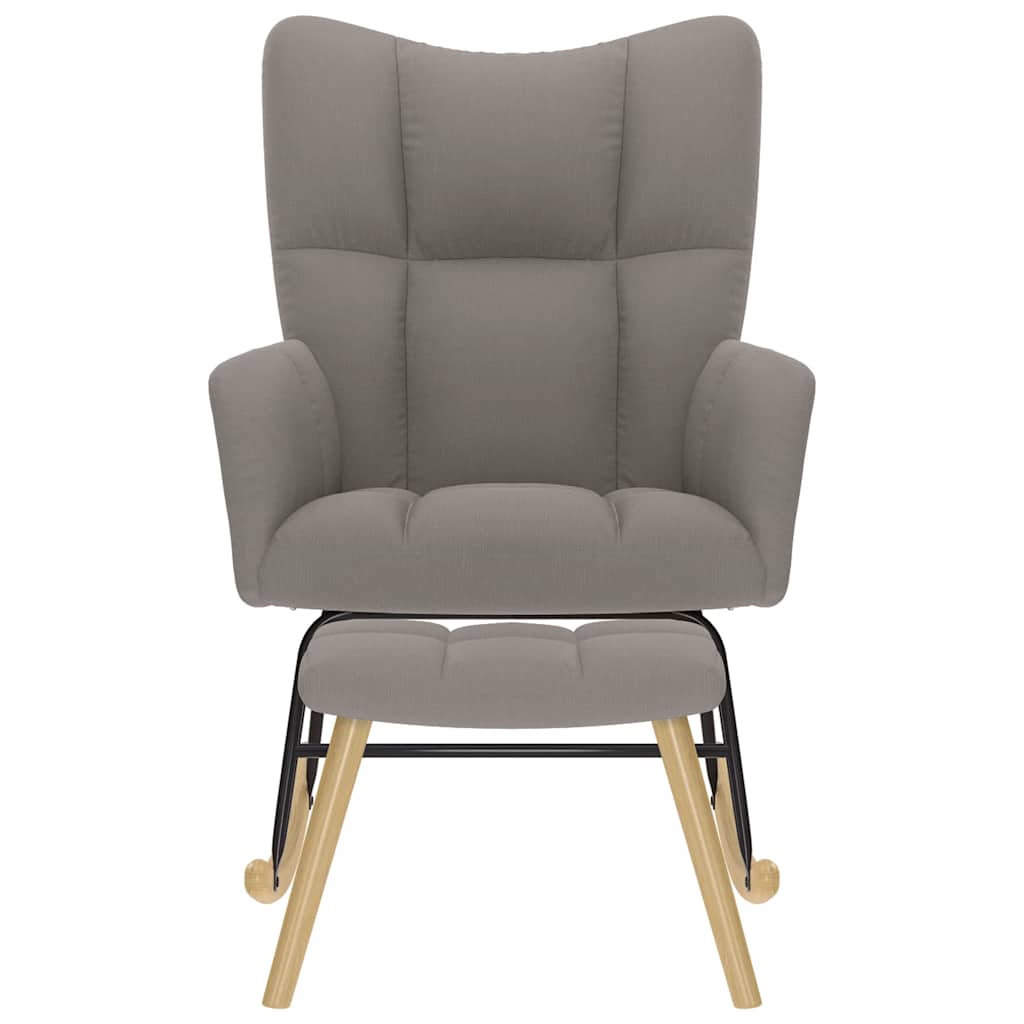 Bujany krzesło z tkaniną podnóżkową szarą - number 4.