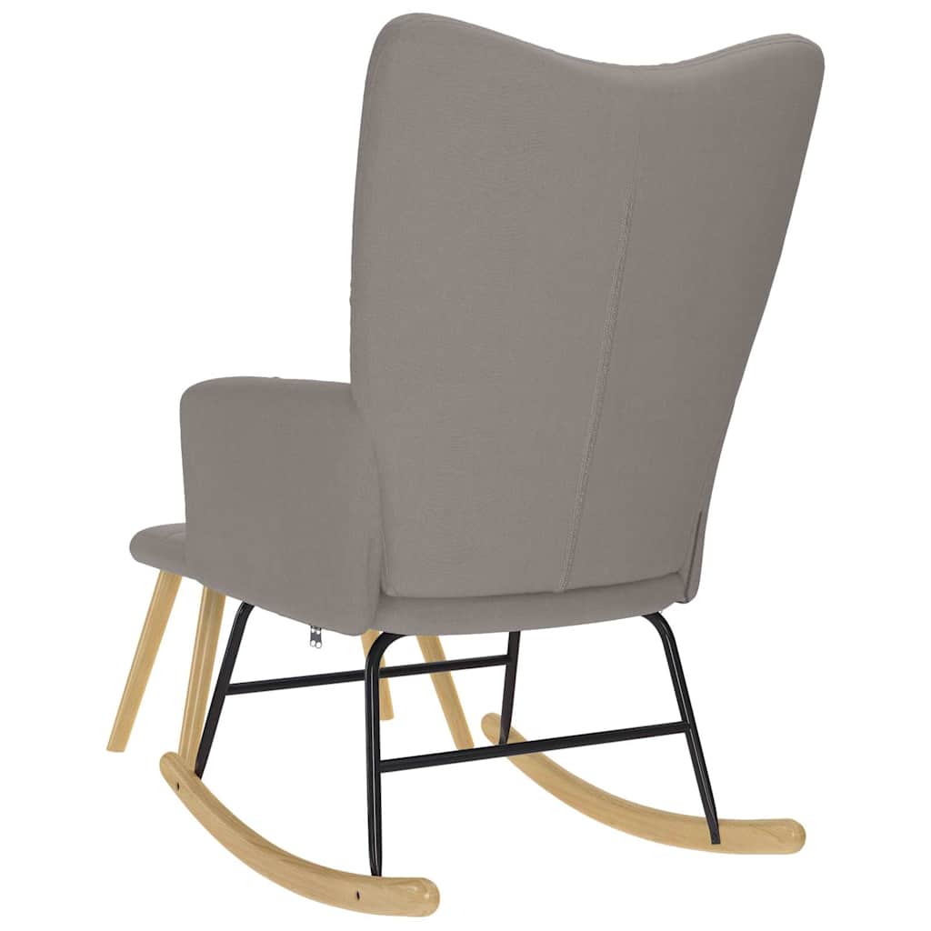 Bujany krzesło z tkaniną podnóżkową szarą - number 8.