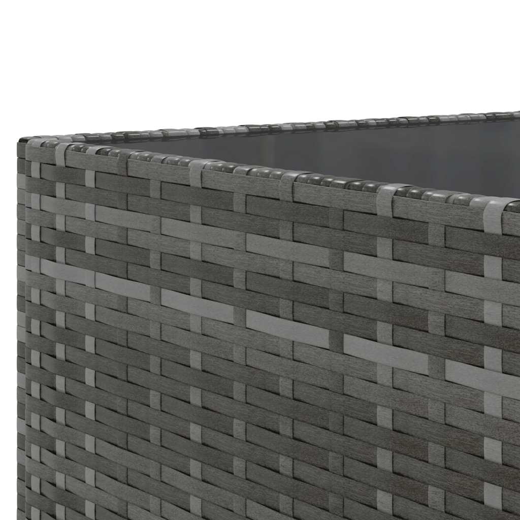 Hagesalongsett 7 deler med puter polyrattan - grå, 3x hjørne + 2x midt + bord + fotstøtte, 1 - number 10.