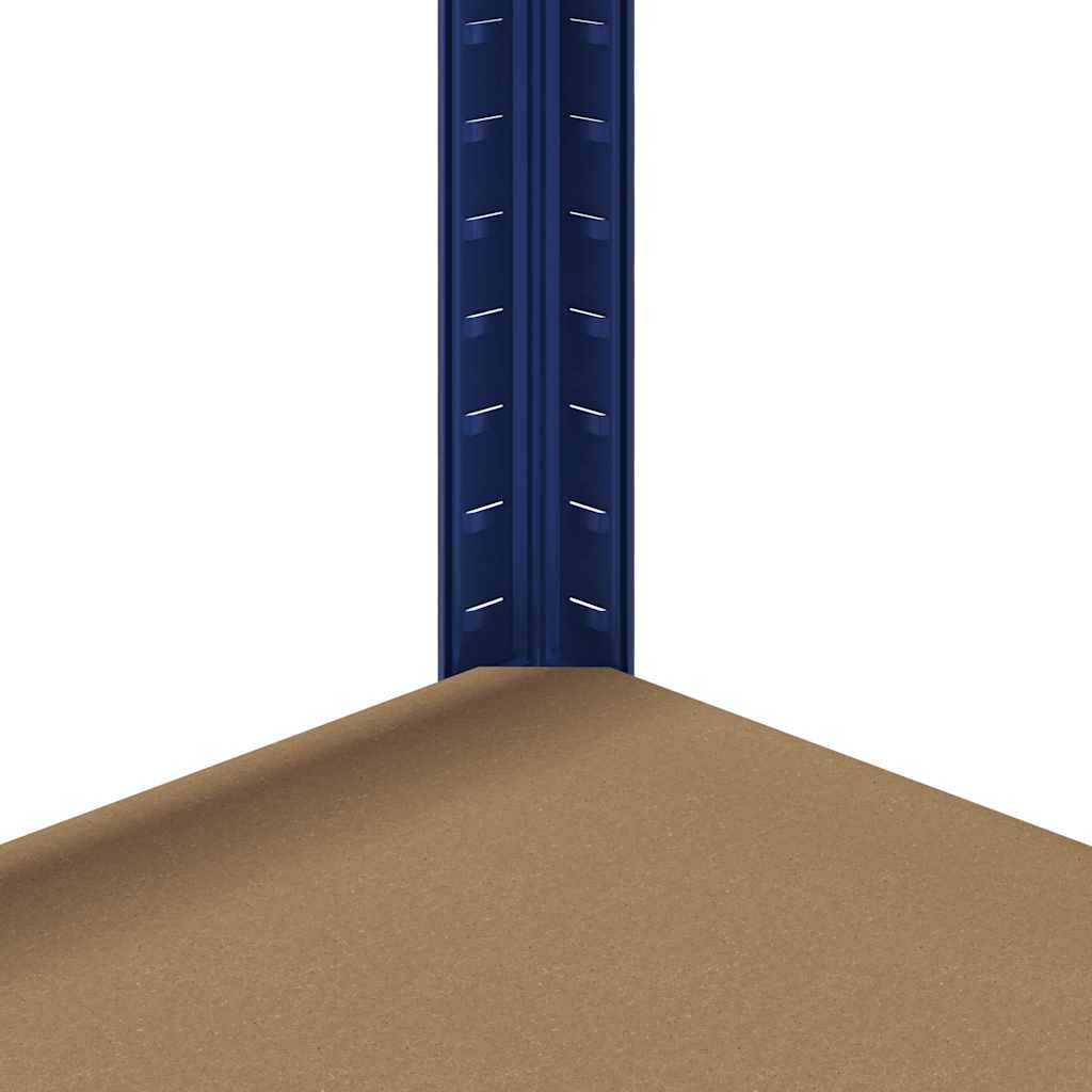 Set polica 2 kom. 5 polica od čelika i konstruiranog drva - plava, 75 x 30 x 168 cm (d x š x v), 55 x 55 x 168 cm cm (d x š x v), 3 mm, 0 55 mm, 375 kg (75 kg po polici) - number 8.