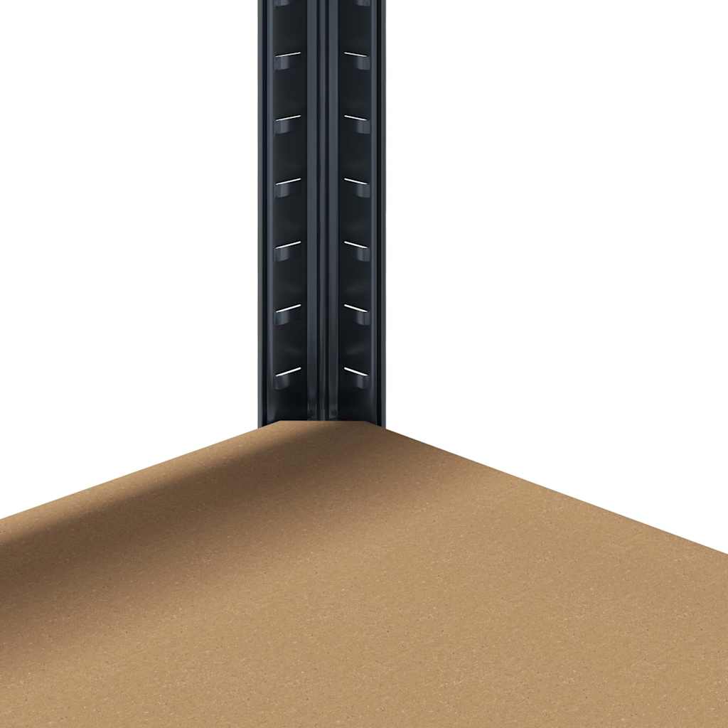 Police 4 kom. 5 polica čelično konstruirano drvo antracit - antracit siva - number 9.