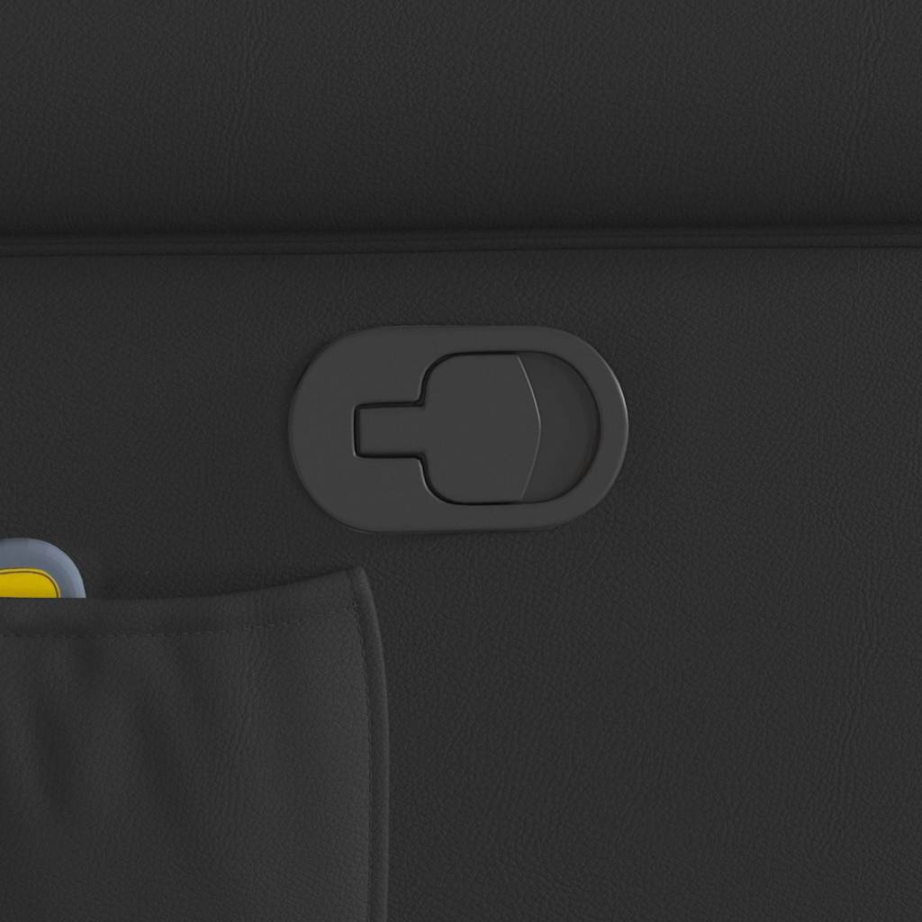 Krzesło do masażu sztuczne skórzane puste czarne - number 9.