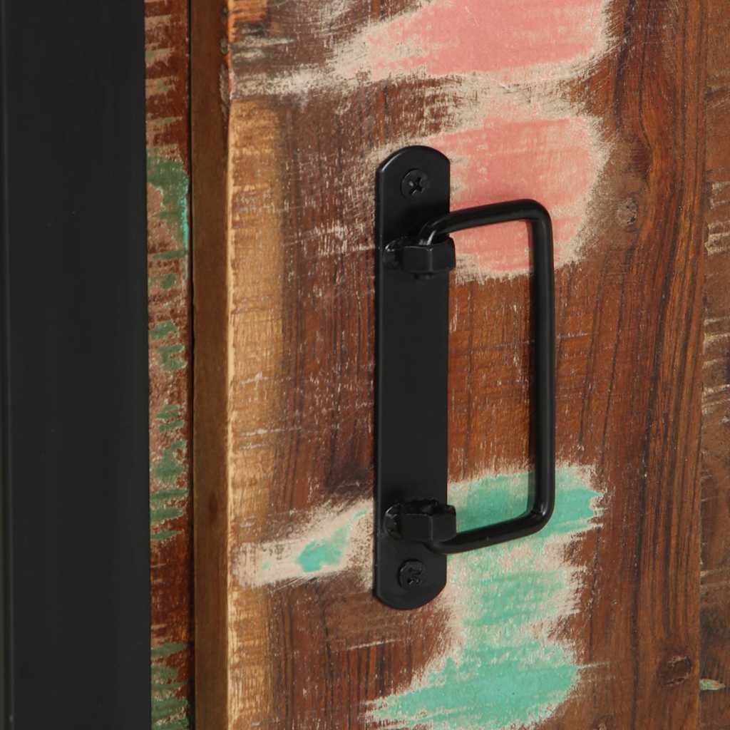 Badeværelsesskab 40x30x90 cm massivt genbrugstræ - number 8.