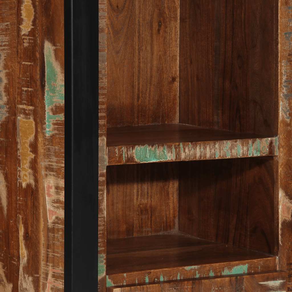 Badeværelsesskab 40x30x90 cm massivt genbrugstræ - number 7.