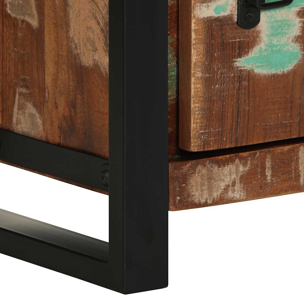 Badeværelsesskab 40x30x90 cm massivt genbrugstræ - number 9.