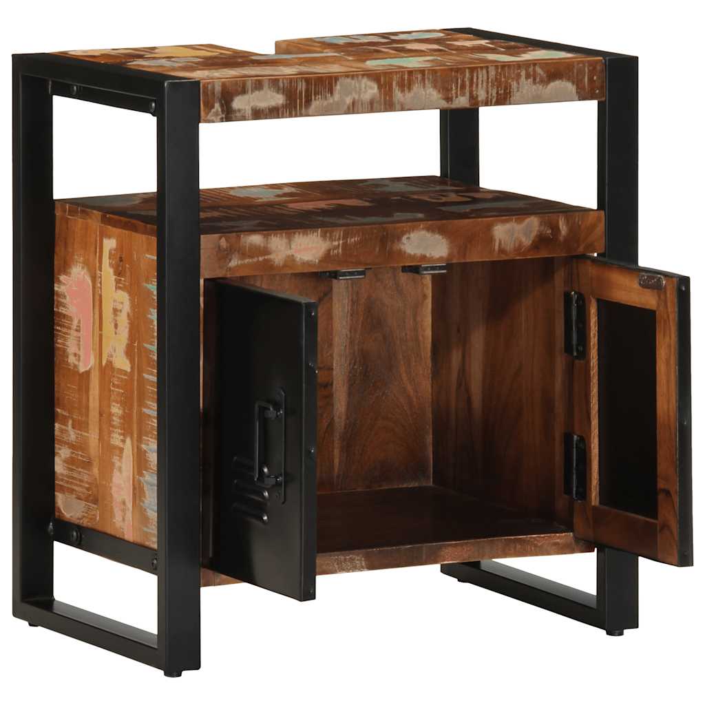 Szafka łazienkowa dolna 55x35x60 cm lite drewno odzyskane - number 2.