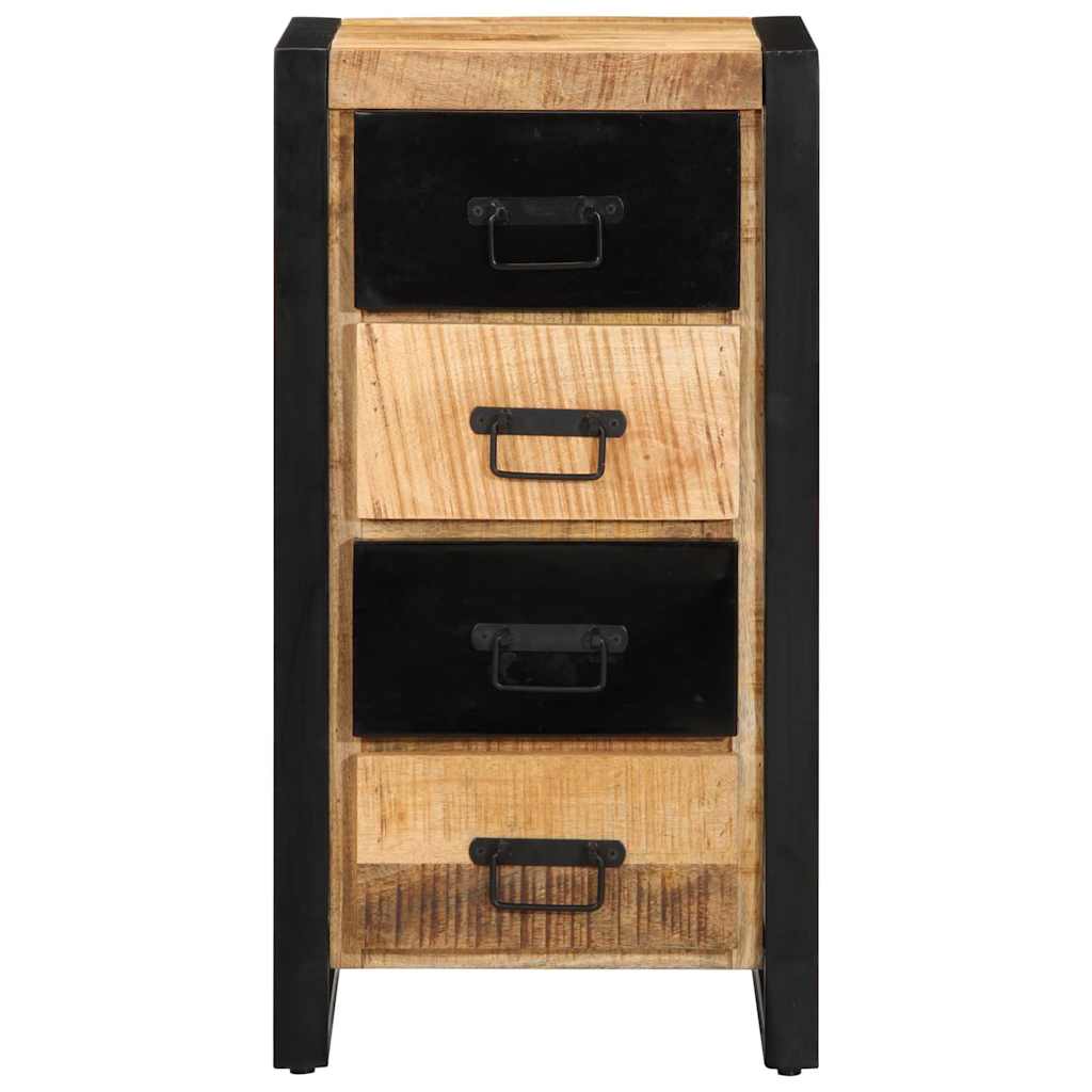 Skuffeskab 40x40x90 cm massivt ru mangotræ - brun, 1 - number 2.