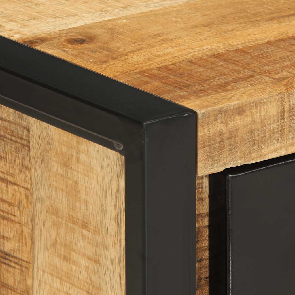 Sengebord 35x34x45 cm massivt ru mangotræ - naturfarvet, 1 - number 7.