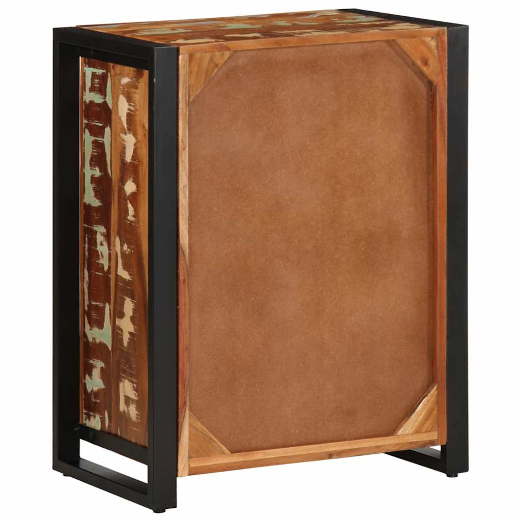 Sideboard flerfärgad 55x35x70 cm massivt återvunnet trä - number 7.