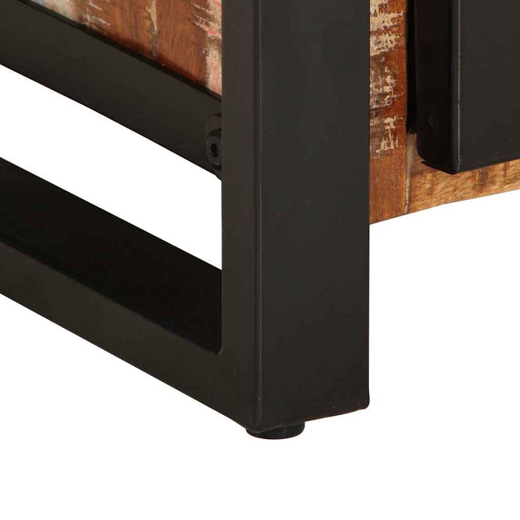 Sideboard flerfärgad 55x35x70 cm massivt återvunnet trä - number 10.