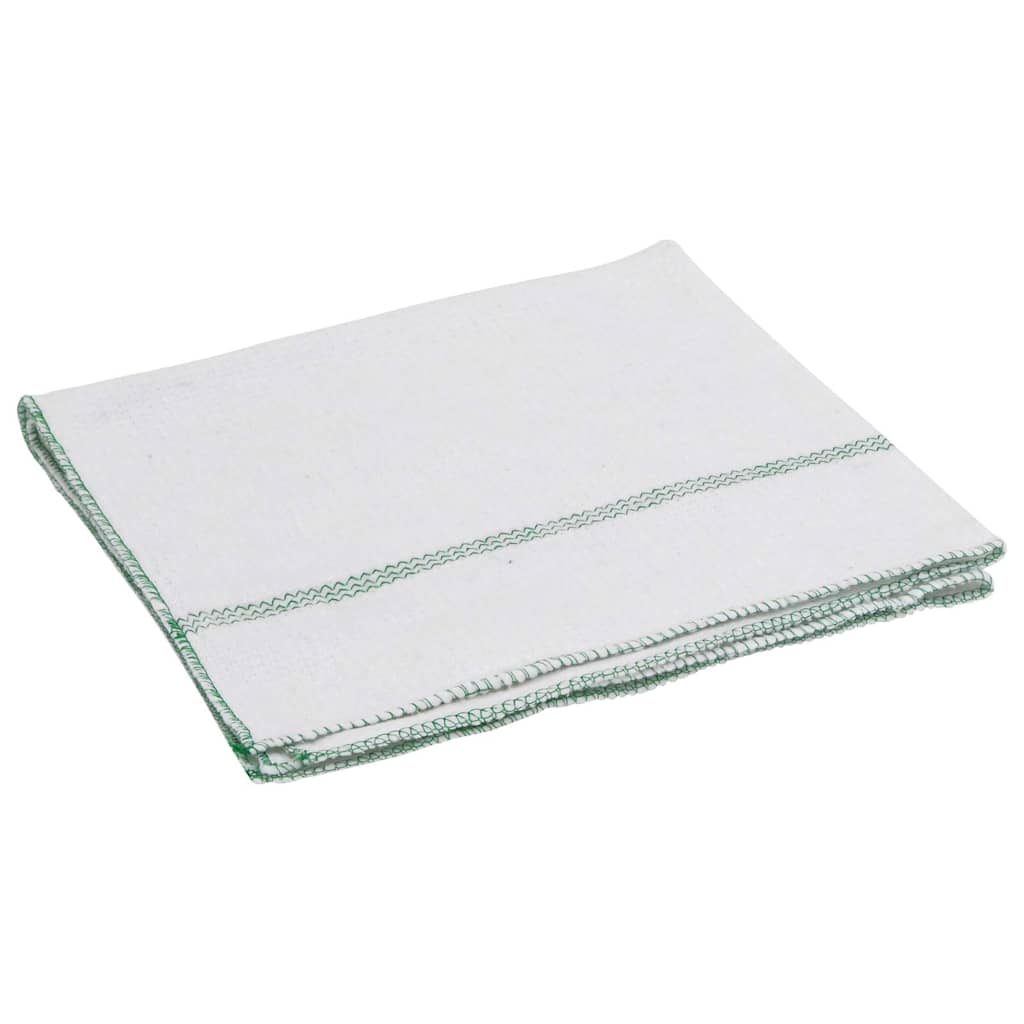 Floor cloth pcs. 50x60 cm white with green stripes - 5 - number 2.