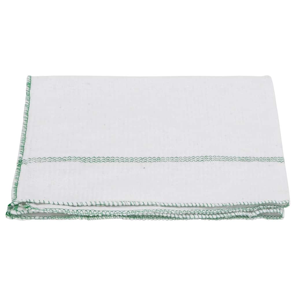 Floor cloth pcs. 50x60 cm white with green stripes - 5 - number 6.