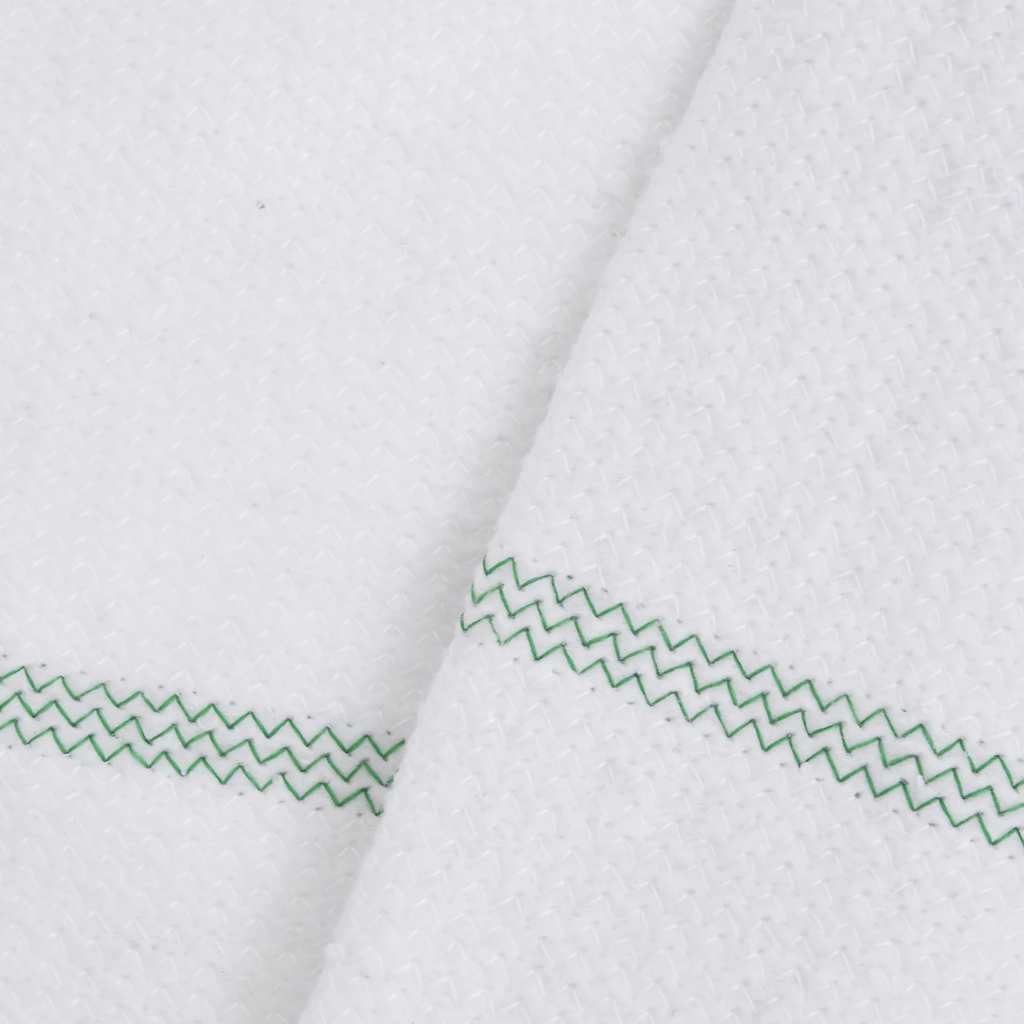 Floor cloth pcs. 50x60 cm white with green stripes - 5 - number 8.
