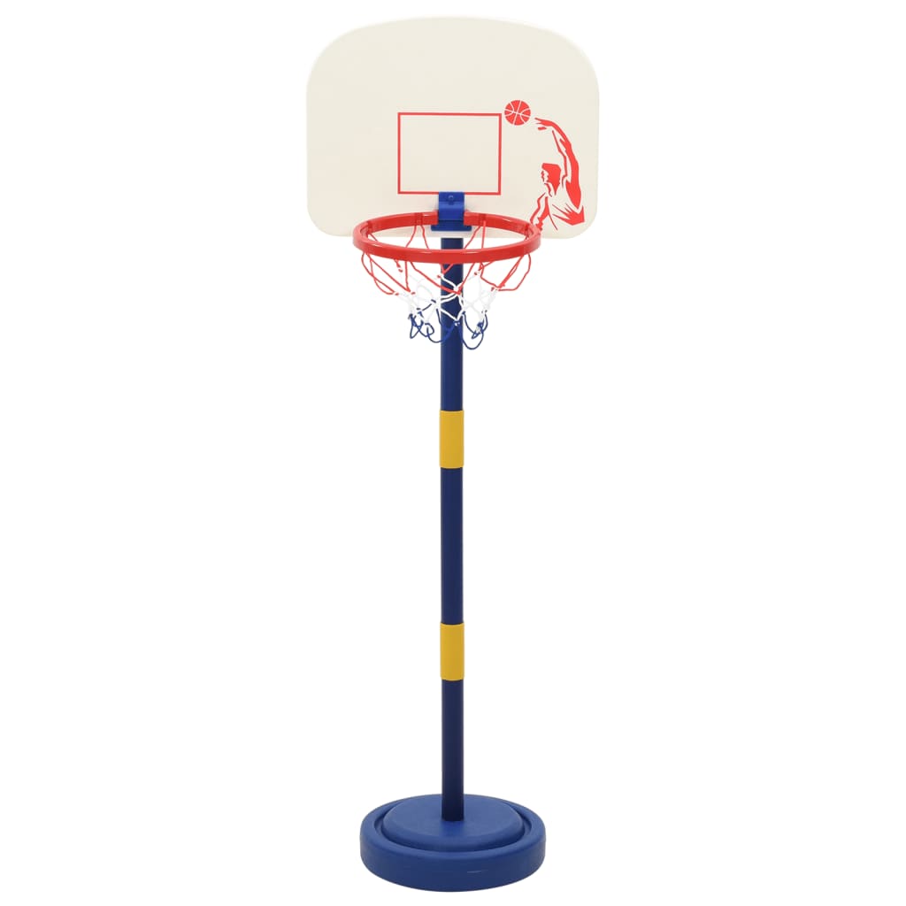 Support de basket avec ballon et pompe hauteur réglable 90/121 cm - number 6.