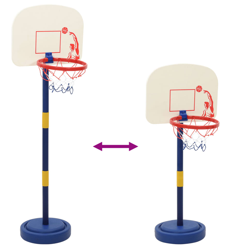 Support de basket avec ballon et pompe hauteur réglable 90/121 cm - number 9.