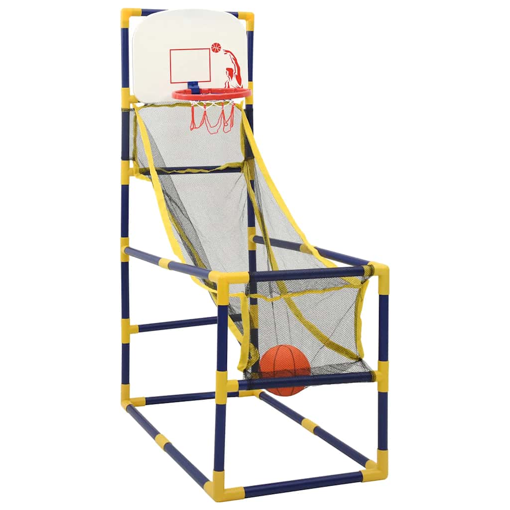 Ensemble de basket avec ballon et pompe 45x86x127 cm style arcade - number 2.