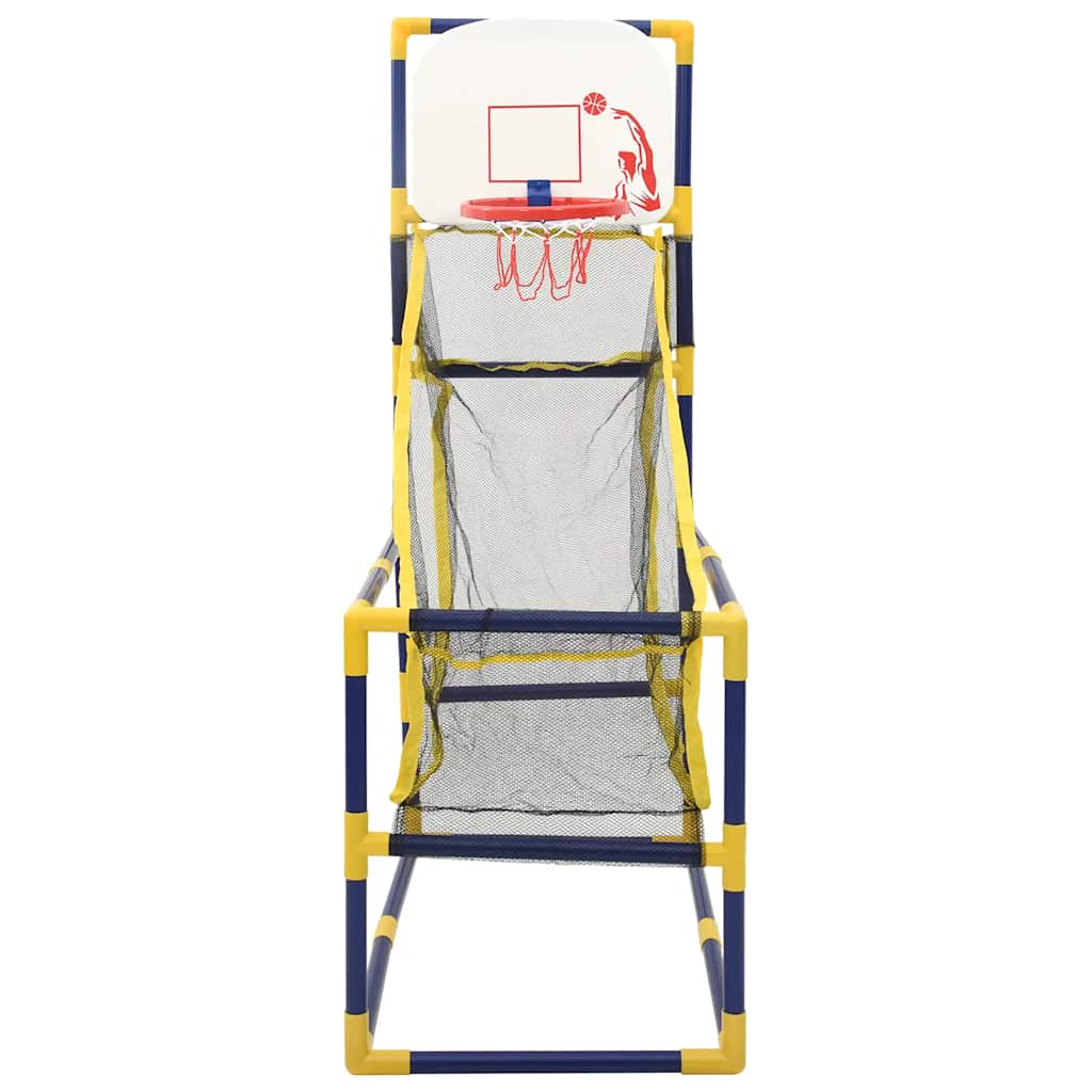 Ensemble de basket avec ballon et pompe 45x86x127 cm style arcade - number 3.