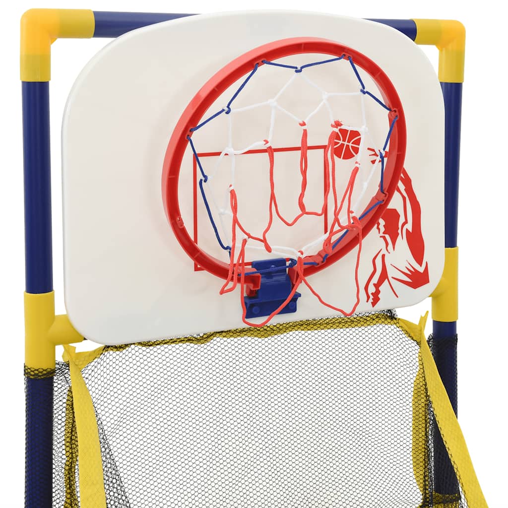 Ensemble de basket avec ballon et pompe 45x86x127 cm style arcade - number 6.