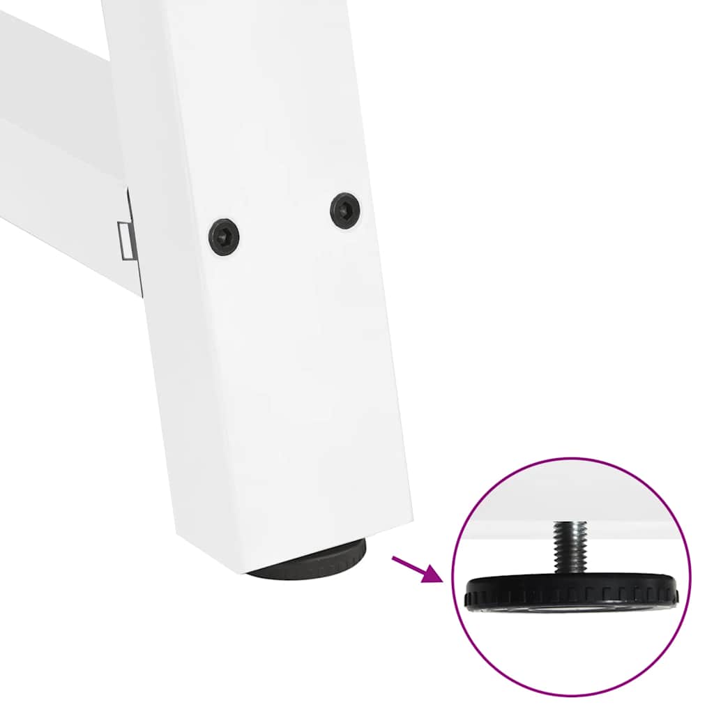 Sofabordben a-formet 2 stk stål - hvid, 38 x (42-43) cm, 1, x - number 9.