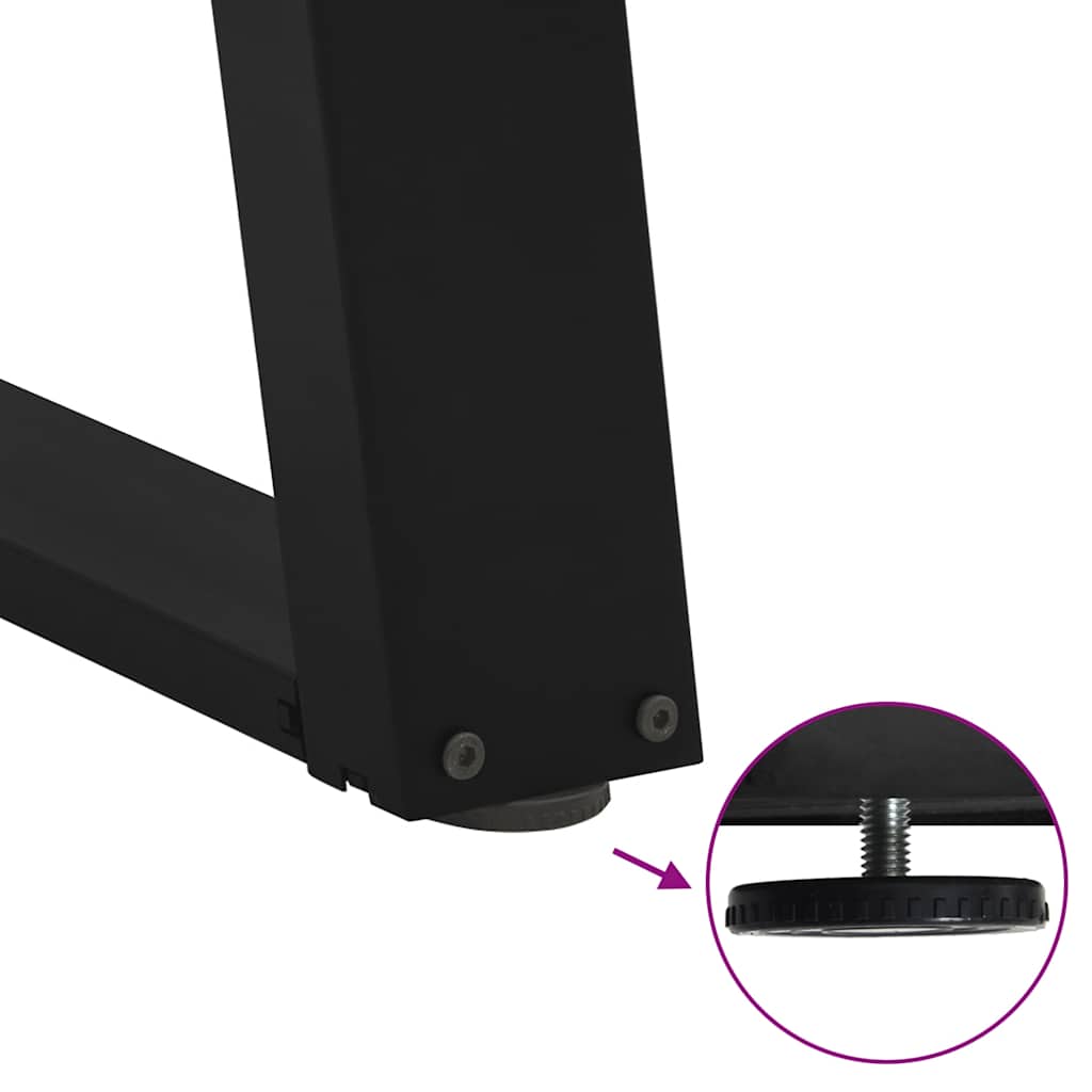 Konsollbordben u-formede 2 stk. stål - svart, 38 x (72-73) cm, 1 - number 9.