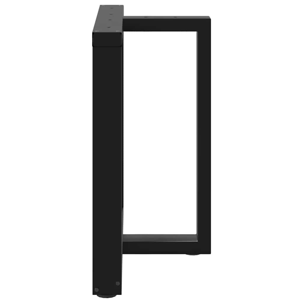 Spisebordsben t-formet 2 stk stål - sort, 70 x 35 x (72-73) cm, 1, x - number 3.