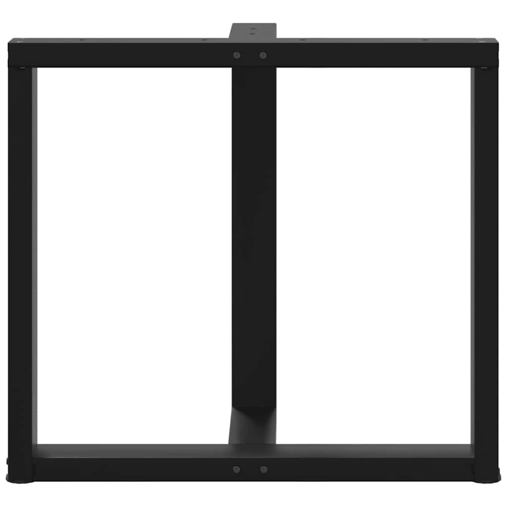 Spisebordsben t-formet 2 stk stål - sort, 70 x 35 x (72-73) cm, 1, x - number 5.