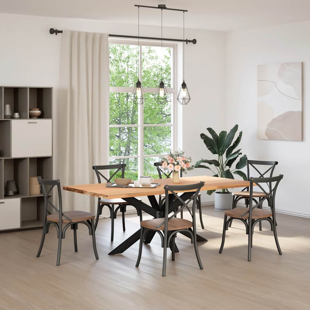 Spisebordsben edderkopform stål - sort, 150 x 78 x (72-73) cm, 1, x - number 2.