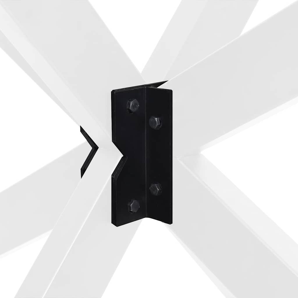 Sofabordben edderkopform 98x58x(42-43) cm stål hvid - number 8.